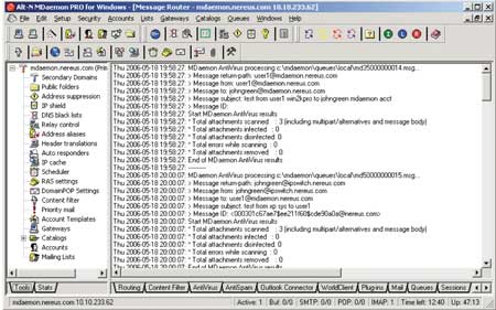 Консоль MDaemon Консоль MDaemon