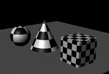 Рис. 10. Вид объектов после смещения текстурной карты