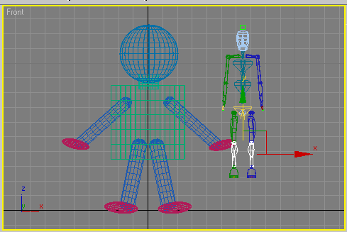 Рис. 16. Масштабирование голеней