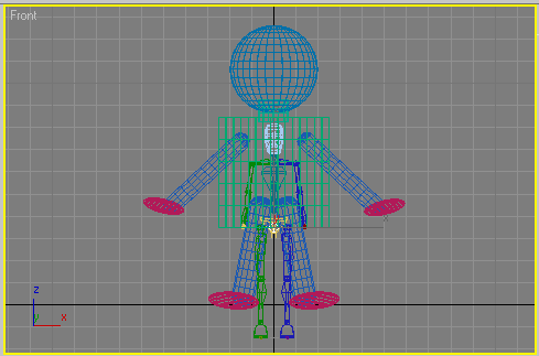 Рис. 18. Результат выравнивания скелета по кубу