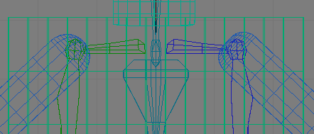 Рис. 24. Вид плечевых костей после масштабирования
