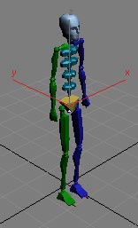 Рис. 9. Первоначальный вид сцены со скелетом