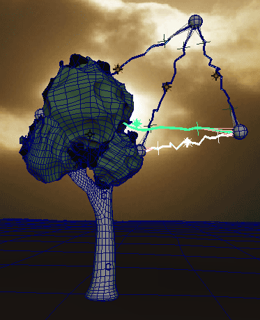 Рис. 10. Выделение ненужных отрезков молний