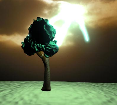 Рис. 11. Первоначальный вид визуализированной сцены