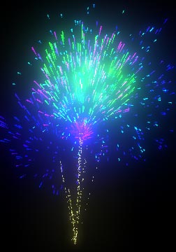 Рис. 18. Результат увеличения скорости частиц при взрыве