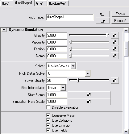 Рис. 9. Свиток Dynamic Simulation